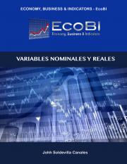 VARIABLES NOMINALES Y REALES. Medición y aplicaciones